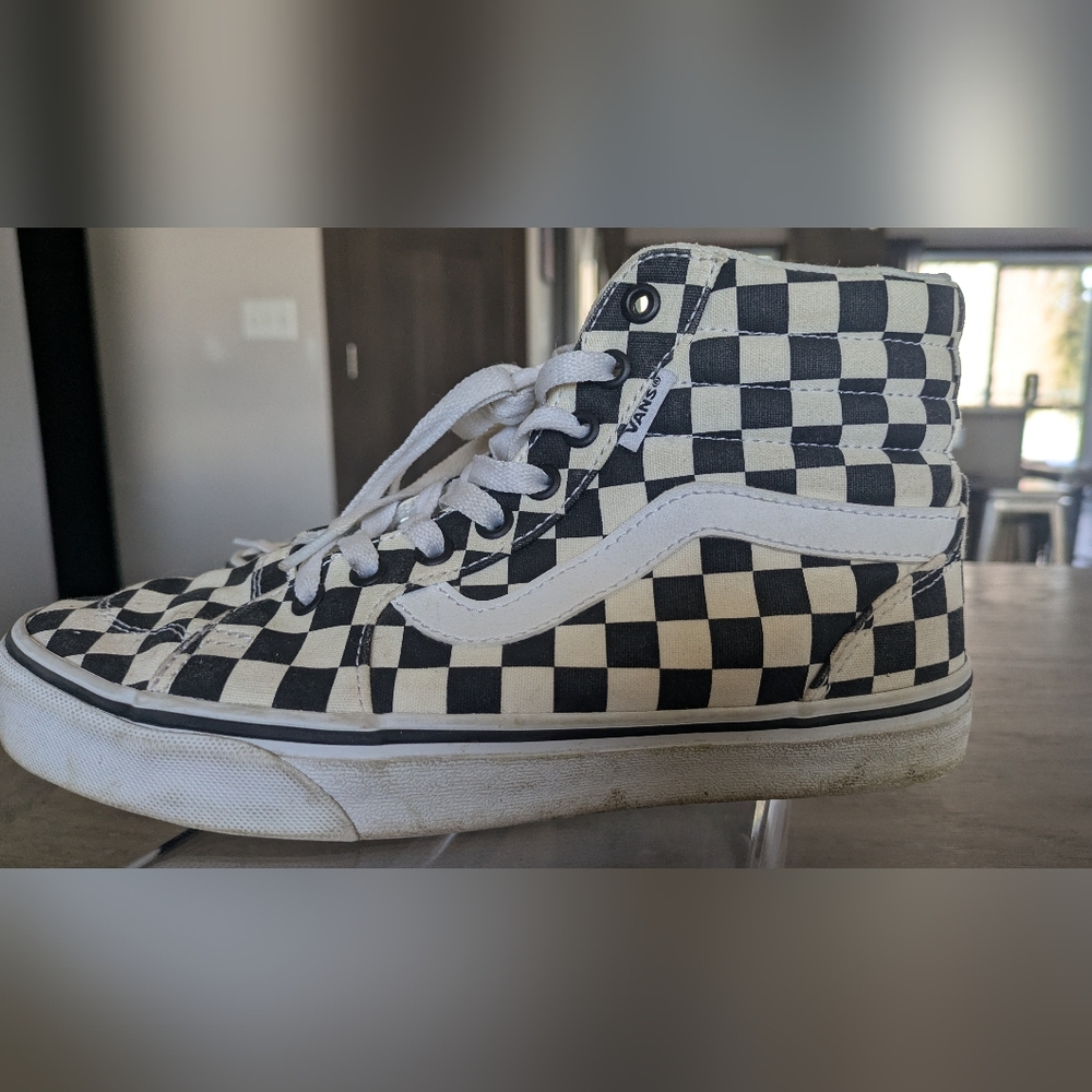 Vans Shoes Womens Sz 7.5 Filmore Skate Hi Checkerboard High Tops Sneakers